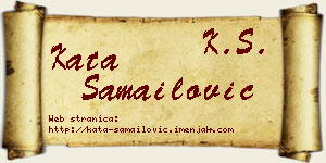Kata Samailović vizit kartica